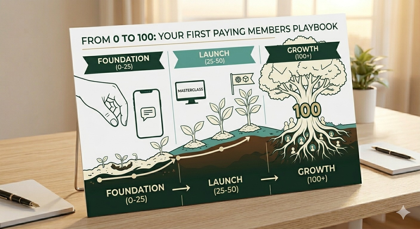 How to get your first 100 paying members (with a playbook you can copy)
